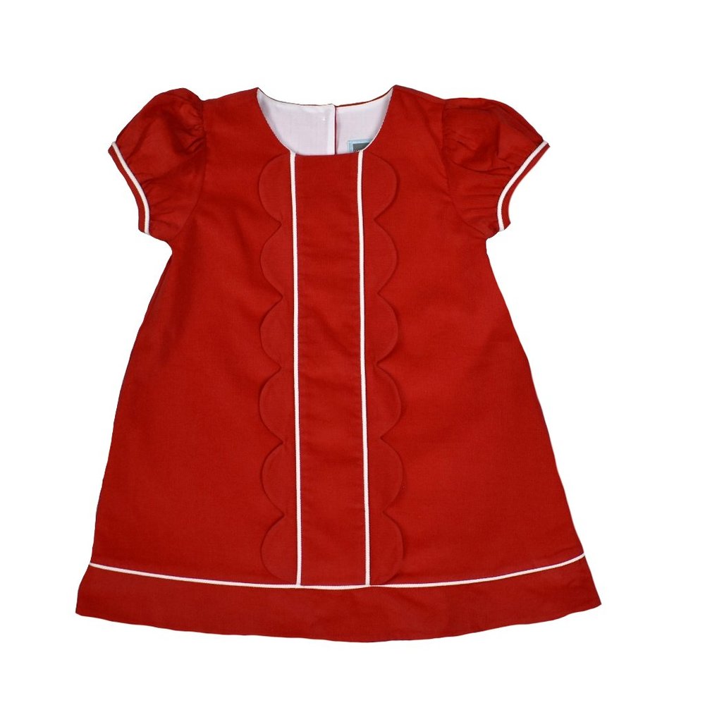 scallop chest dress